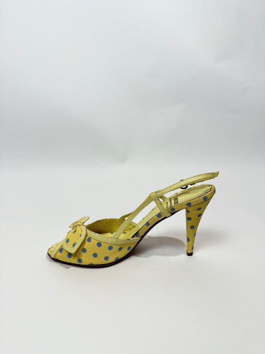 Vintage Moschino Polka Dot Heels
