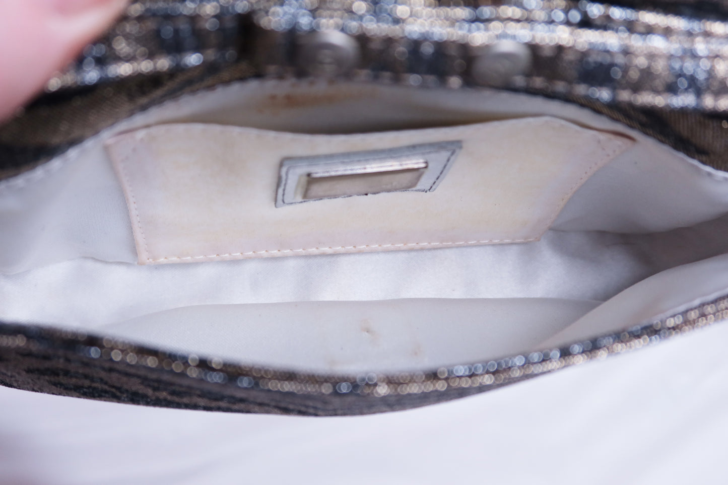 Metallic Animal Print Mini Fendi Baguette