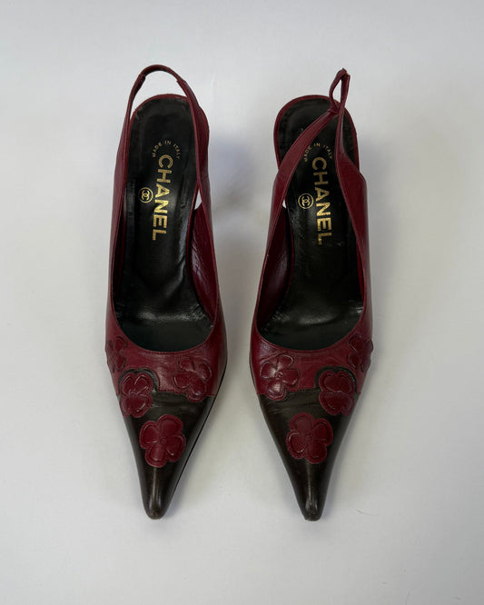 Vintage Chanel Camellia Heels