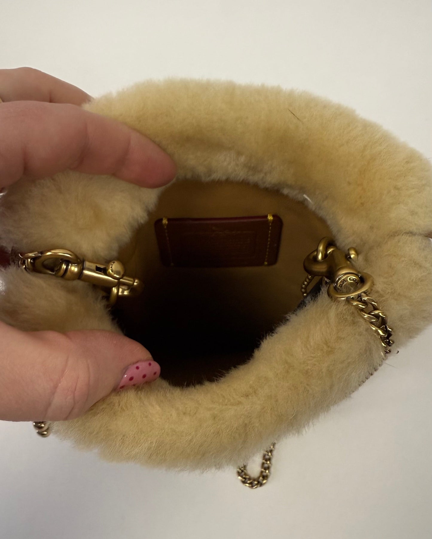 Shearling Coach Crossbody