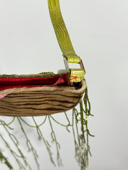 SS 2000 Valentino Beaded Fringe Bag