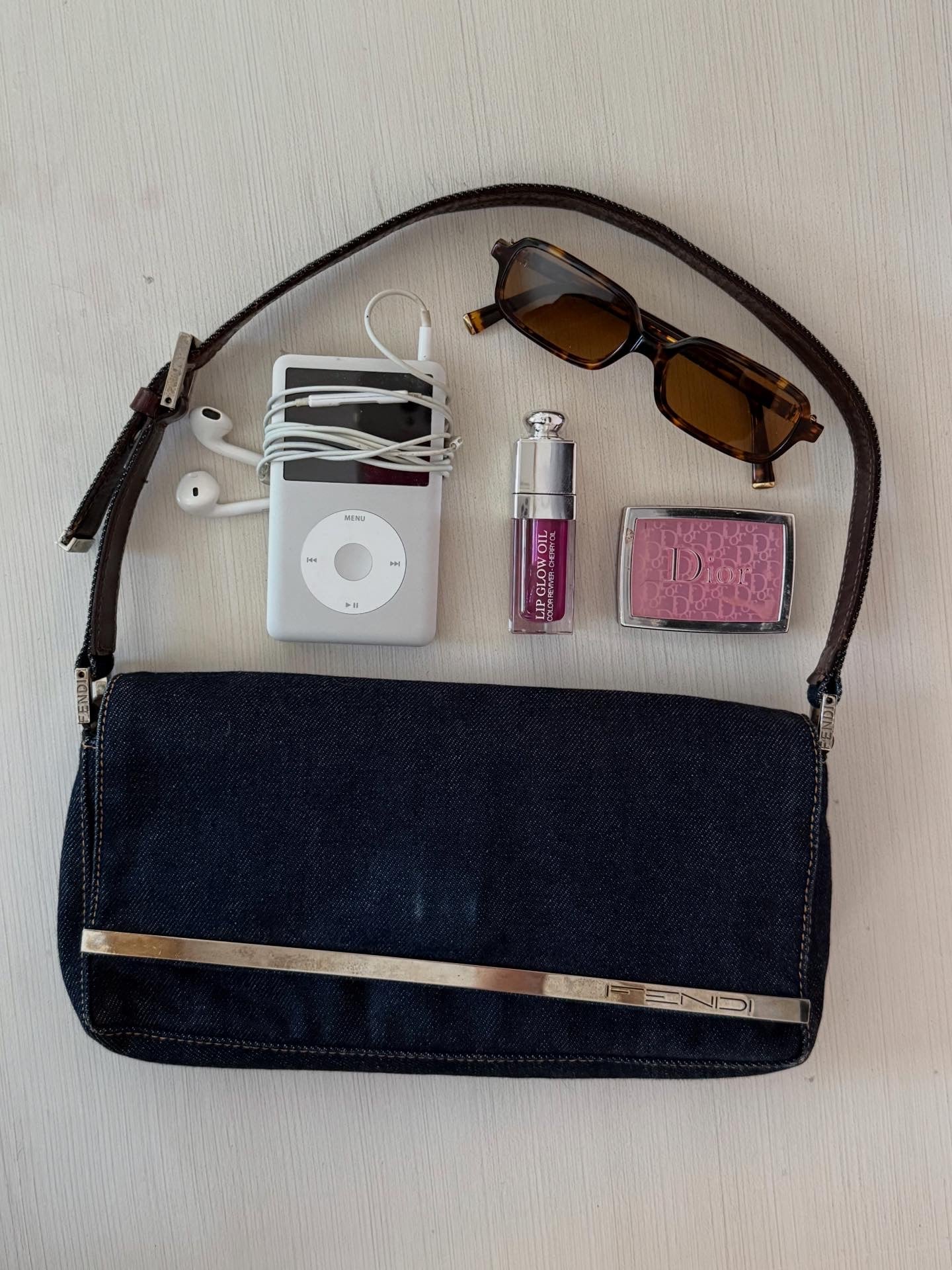 Vintage Denim Fendi Baguette