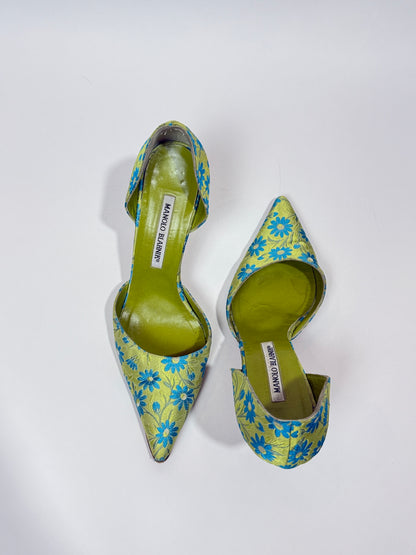 Vintage Brocade Manolo Blahnik Pumps