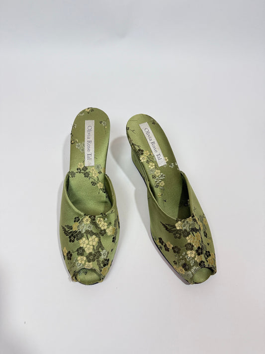 Vintage Silk Brocade Wedges