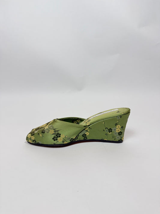Vintage Silk Brocade Wedges