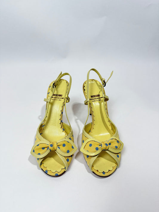 Vintage Moschino Polka Dot Heels