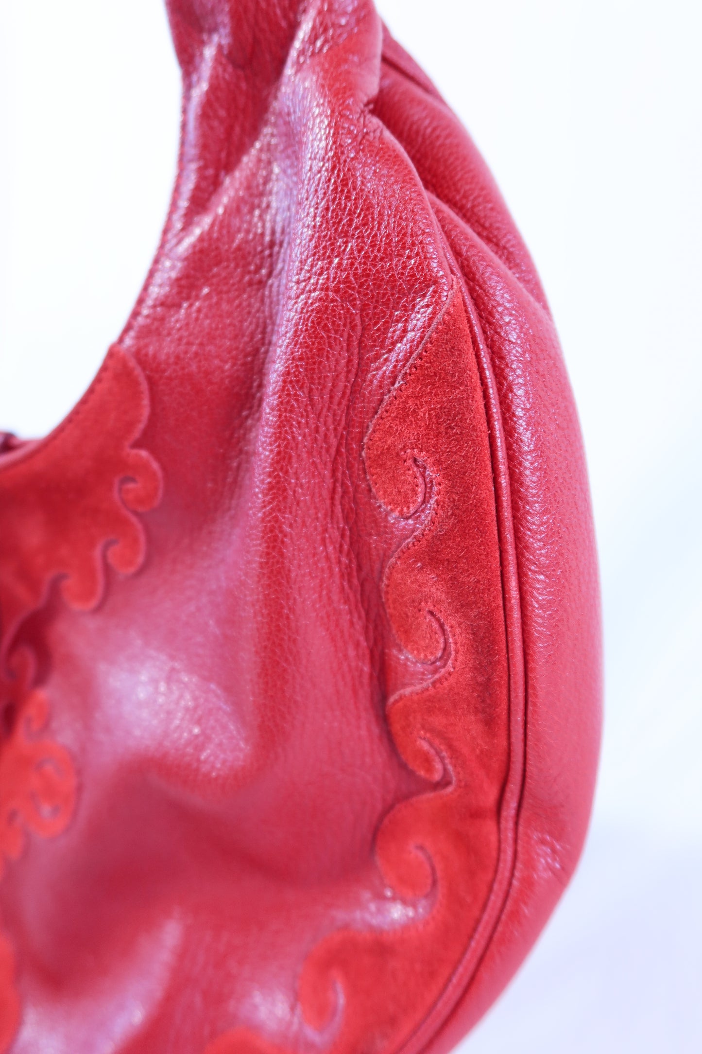 Yves Saint Laurent Red Tassel Hobo Bag