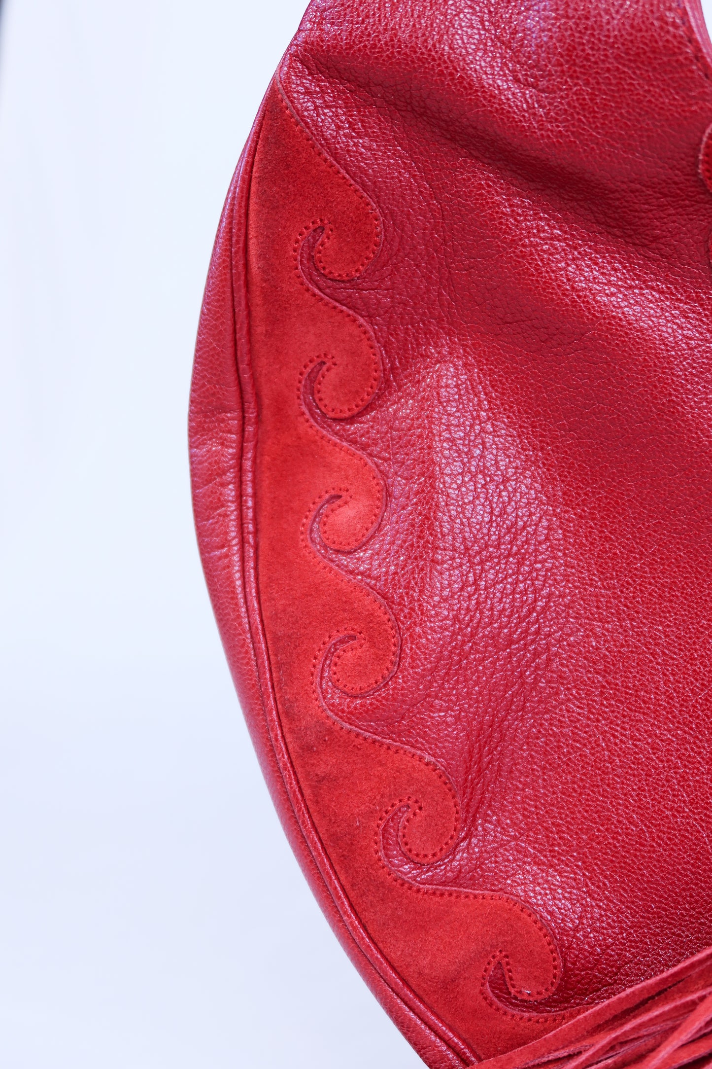 Yves Saint Laurent Red Tassel Hobo Bag
