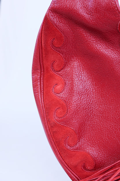 Yves Saint Laurent Red Tassel Hobo Bag