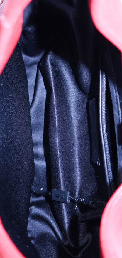 Yves Saint Laurent Red Tassel Hobo Bag