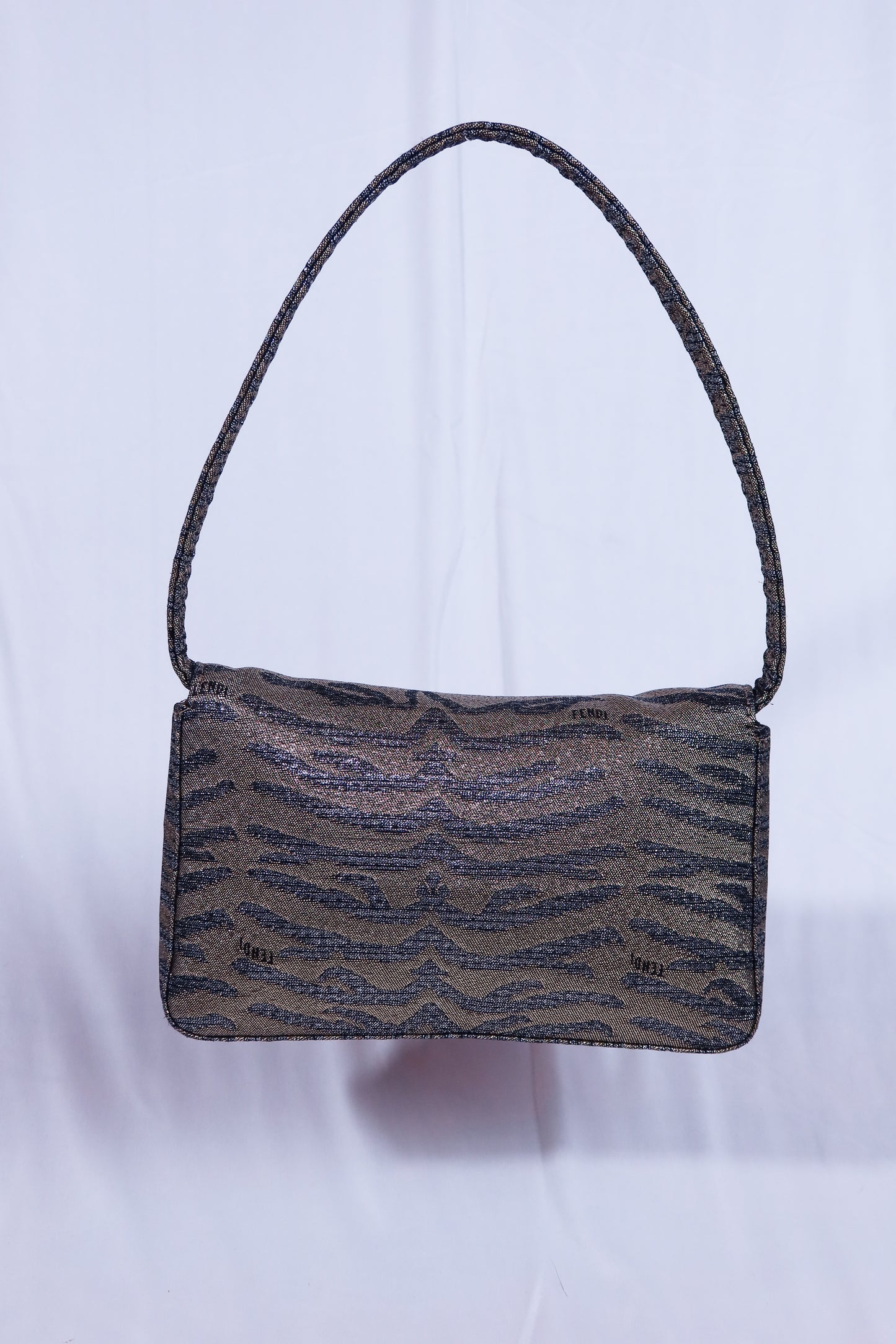 Metallic Animal Print Mini Fendi Baguette