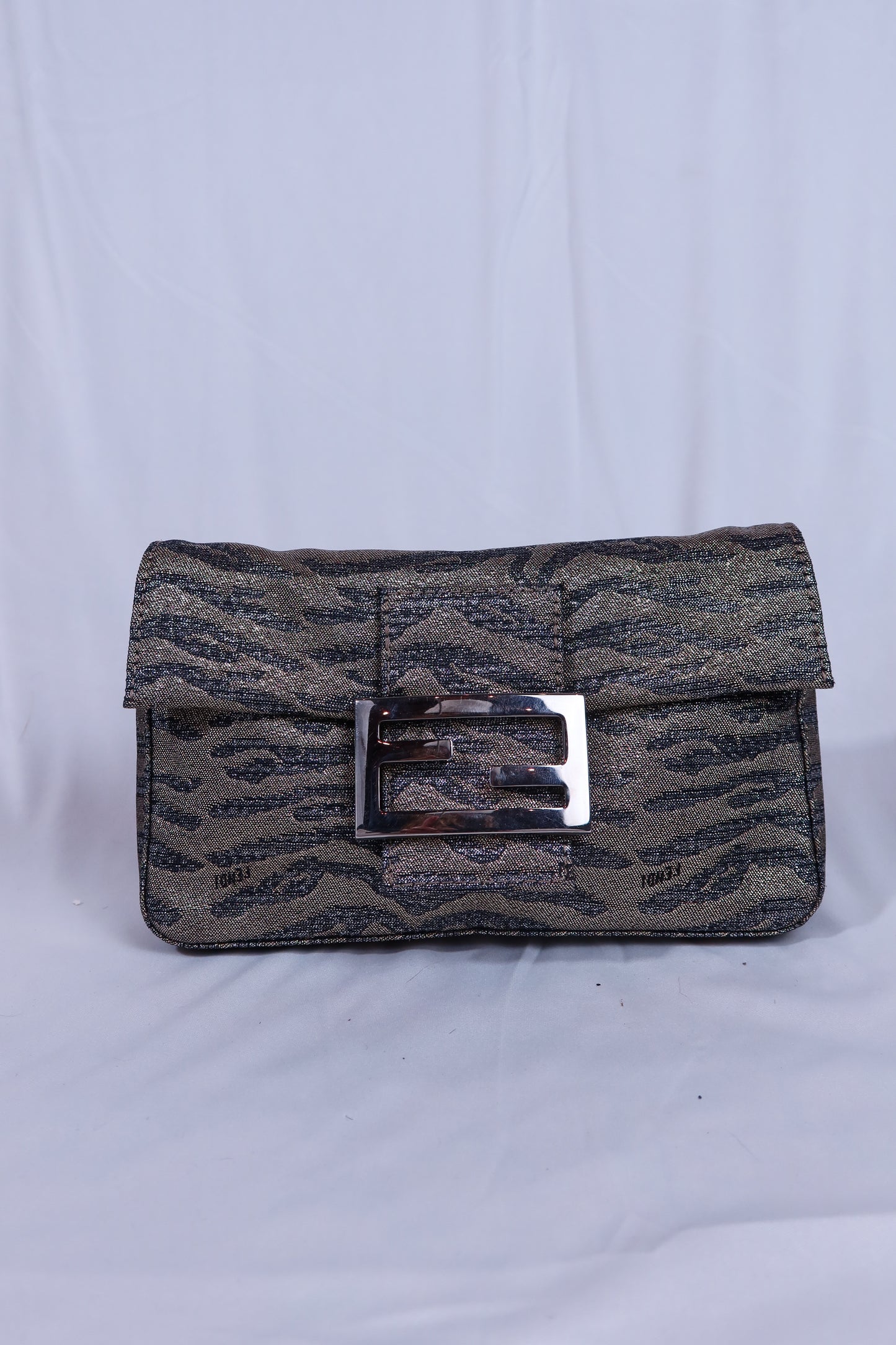 Metallic Animal Print Mini Fendi Baguette