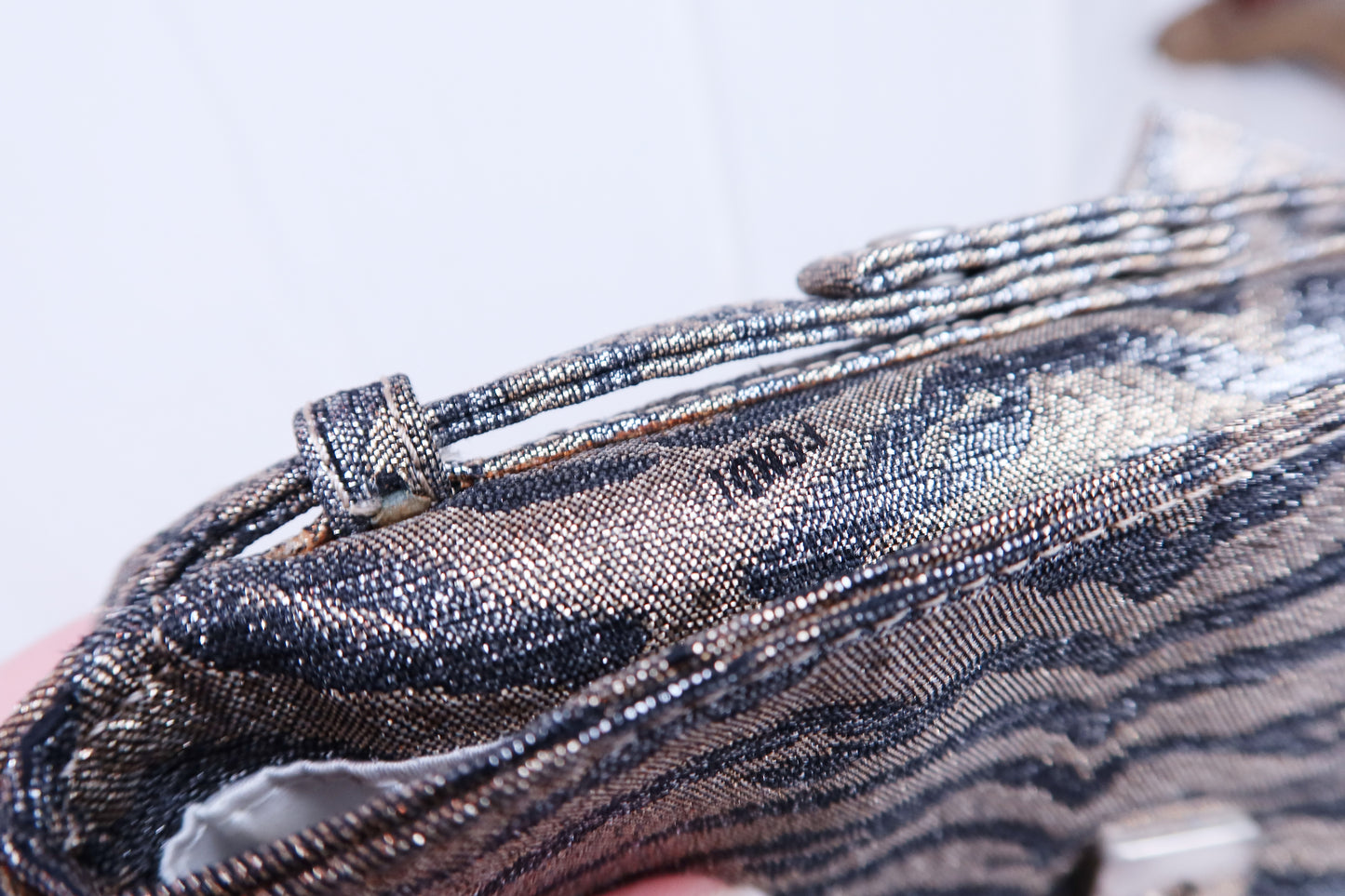 Metallic Animal Print Mini Fendi Baguette