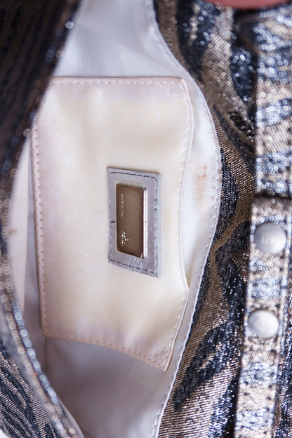 Metallic Animal Print Mini Fendi Baguette