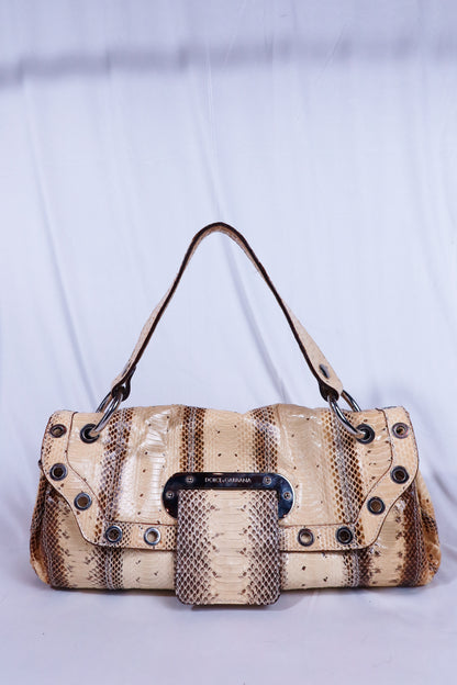 Vintage Dolce & Gabbana Snakeskin Shoulder Bag