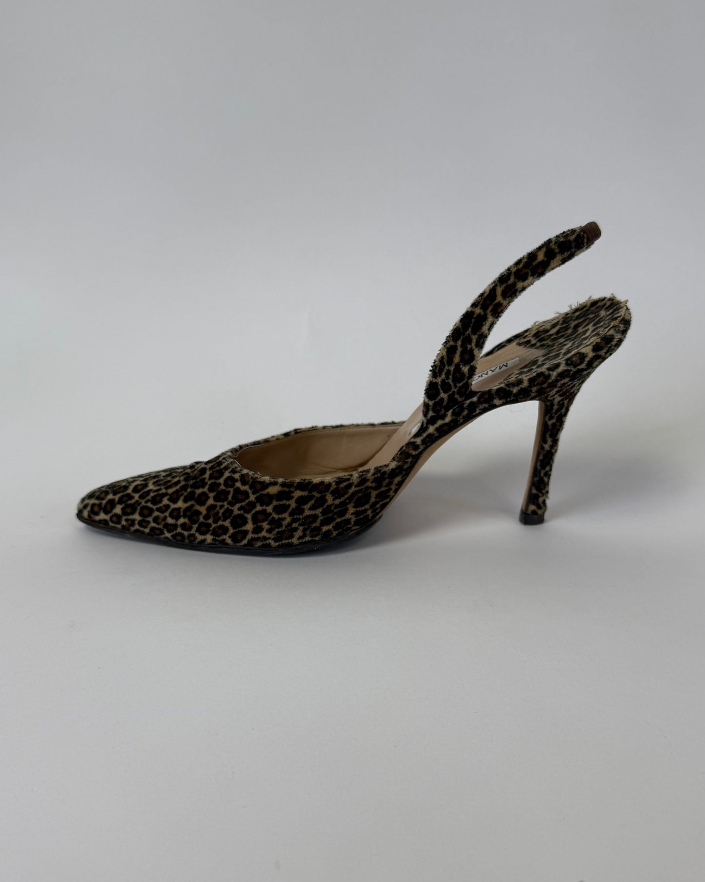 Vintage Leopard Velvet Manolo Blahnik