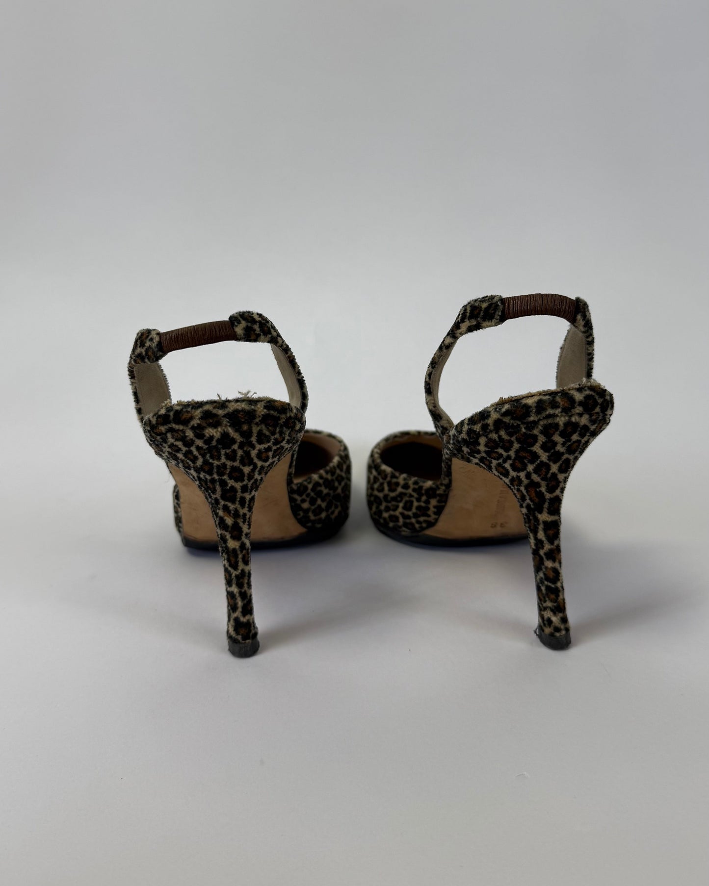 Vintage Leopard Velvet Manolo Blahnik