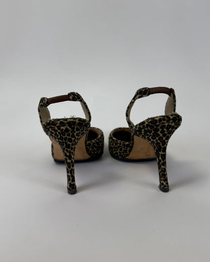 Vintage Leopard Velvet Manolo Blahnik