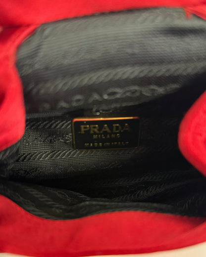 Vintage Red Prada Evening Bag