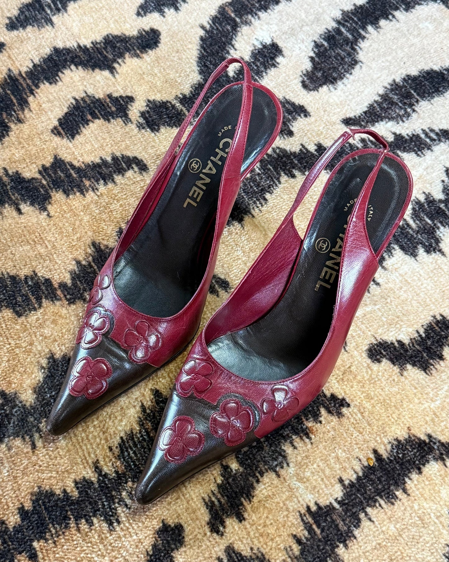 Vintage Chanel Camellia Heels