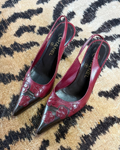 Vintage Chanel Camellia Heels