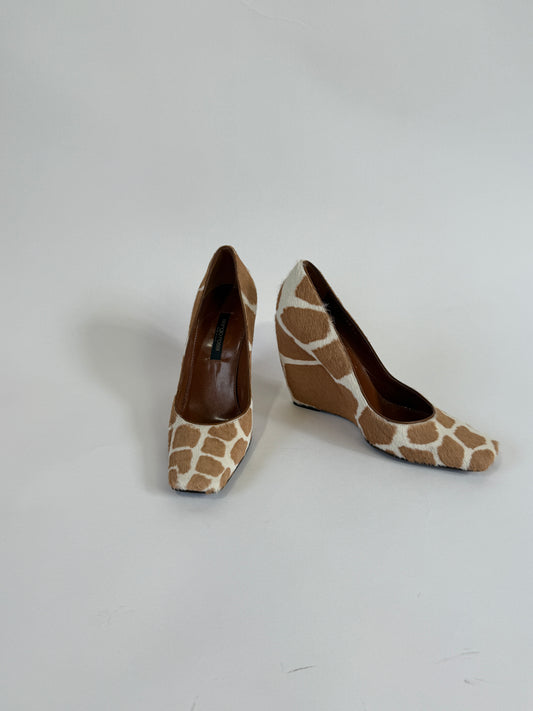 Vintage Sergio Rossi Giraffe Wedges