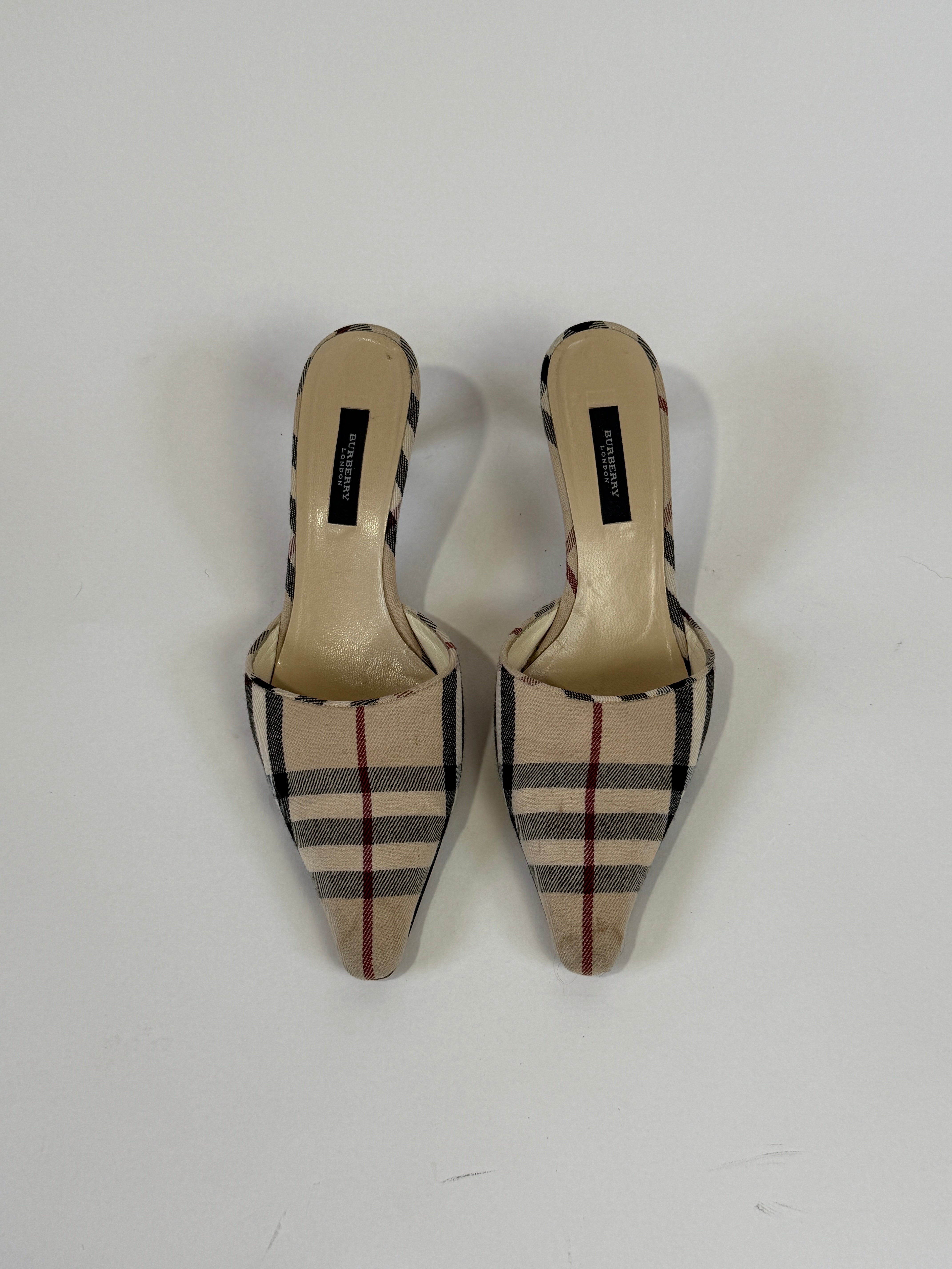 Vintage Burberry Check Heels – The Objects of Affection
