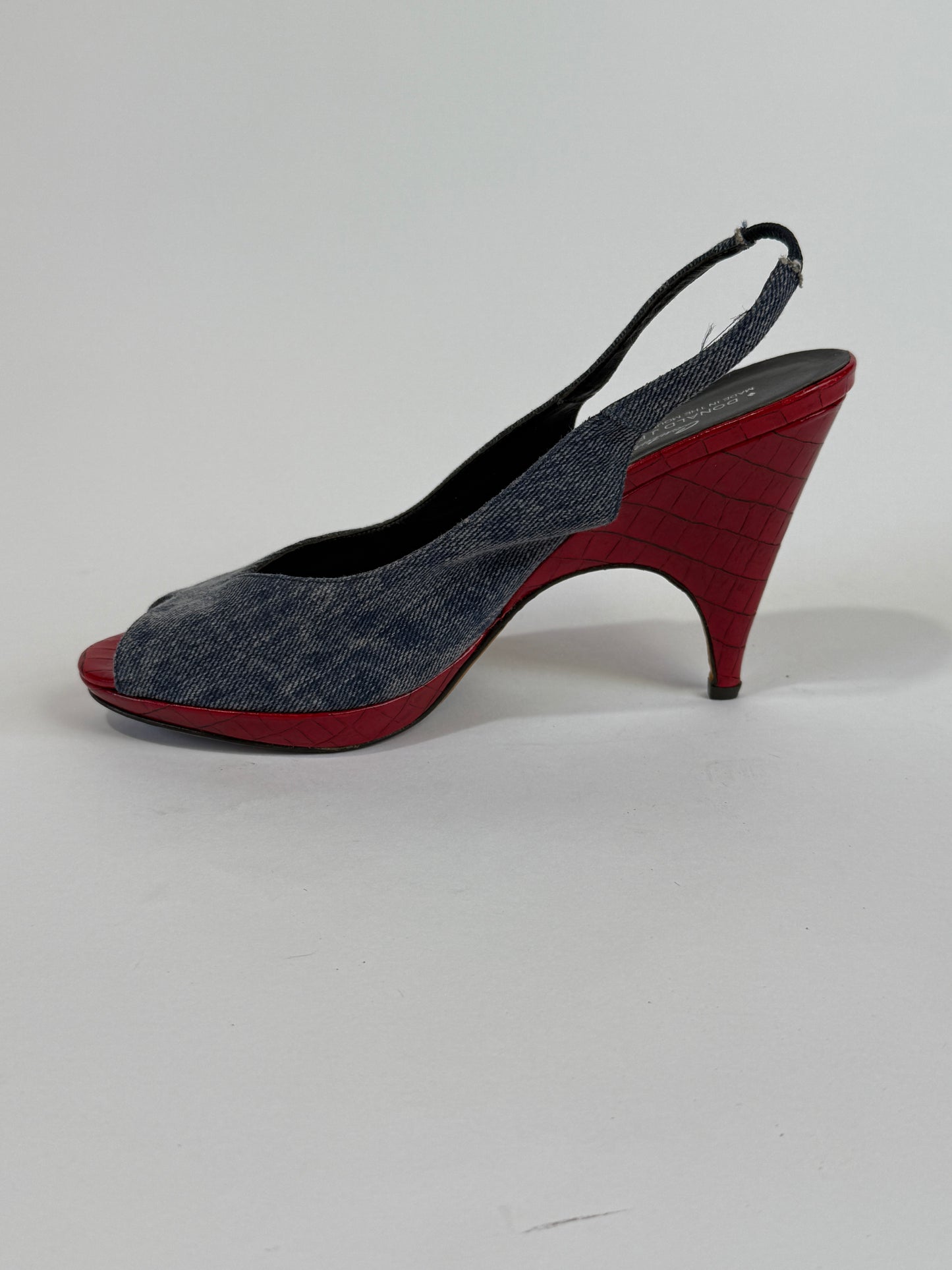Vintage Donald Pliner Denim Heels