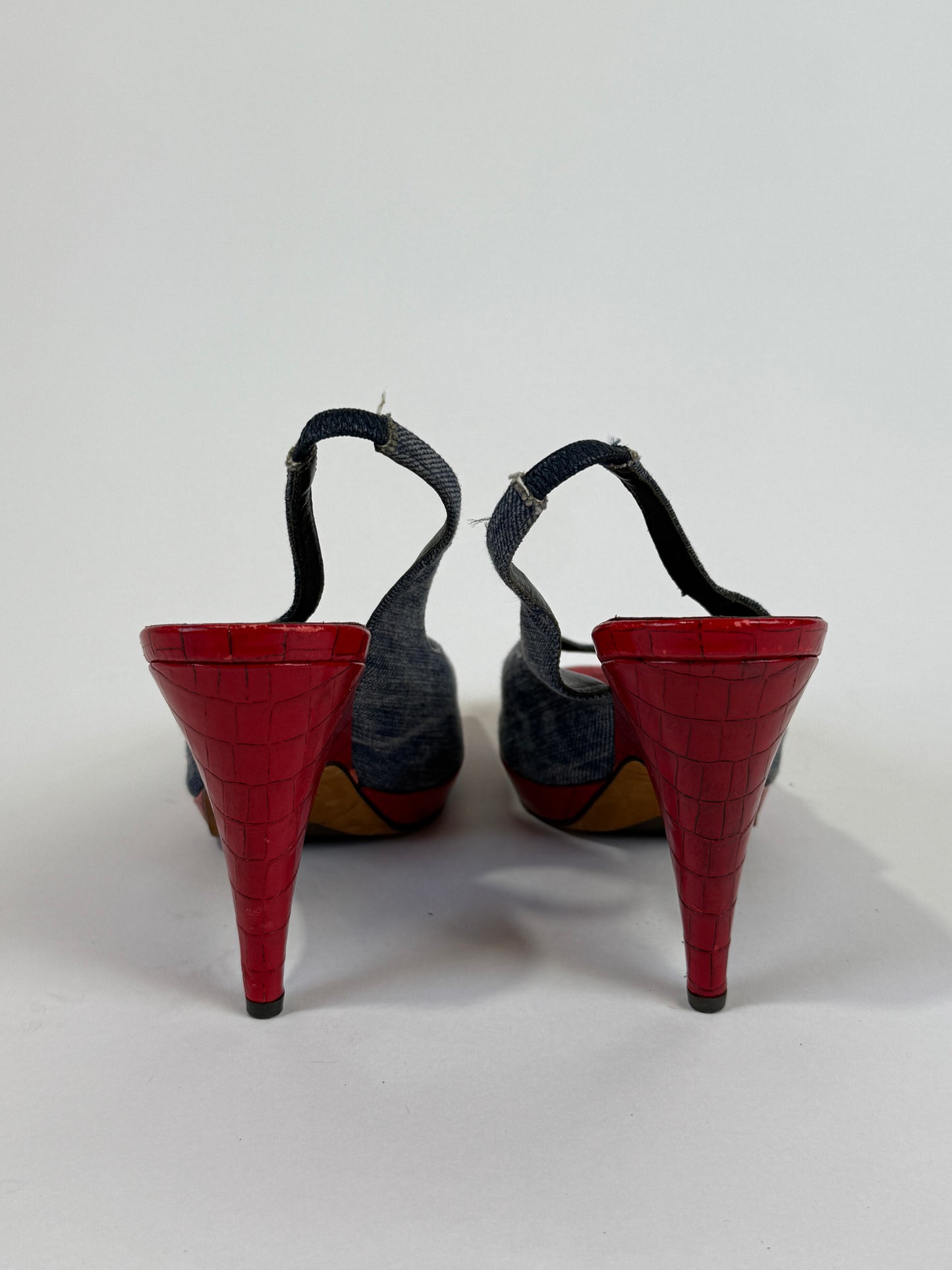 Vintage Donald Pliner Denim Heels
