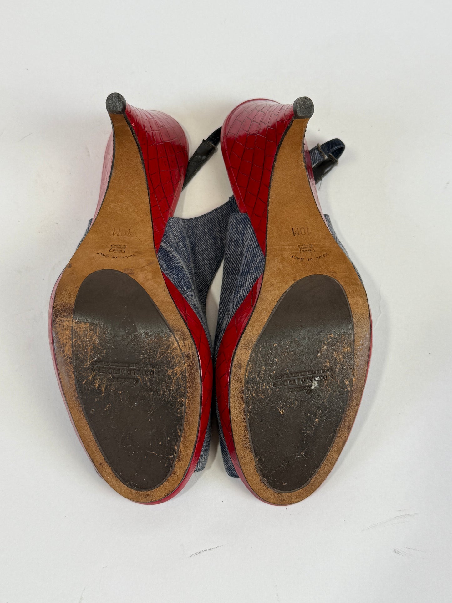 Vintage Donald Pliner Denim Heels