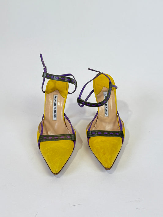 Vintage Yellow Manolo Heels