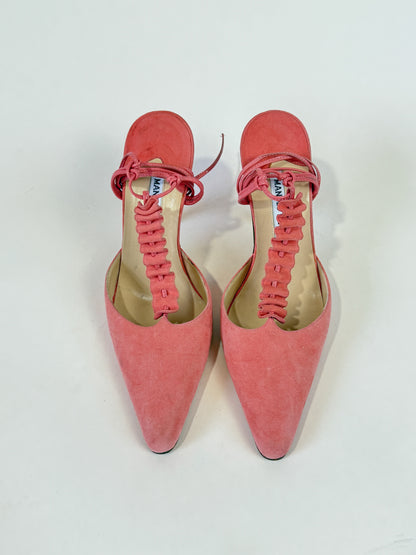 Vintage Manolo Blahnik Ruffle Heel