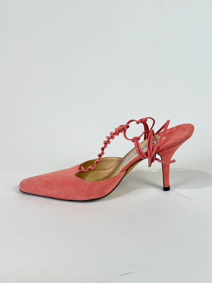 Vintage Manolo Blahnik Ruffle Heel