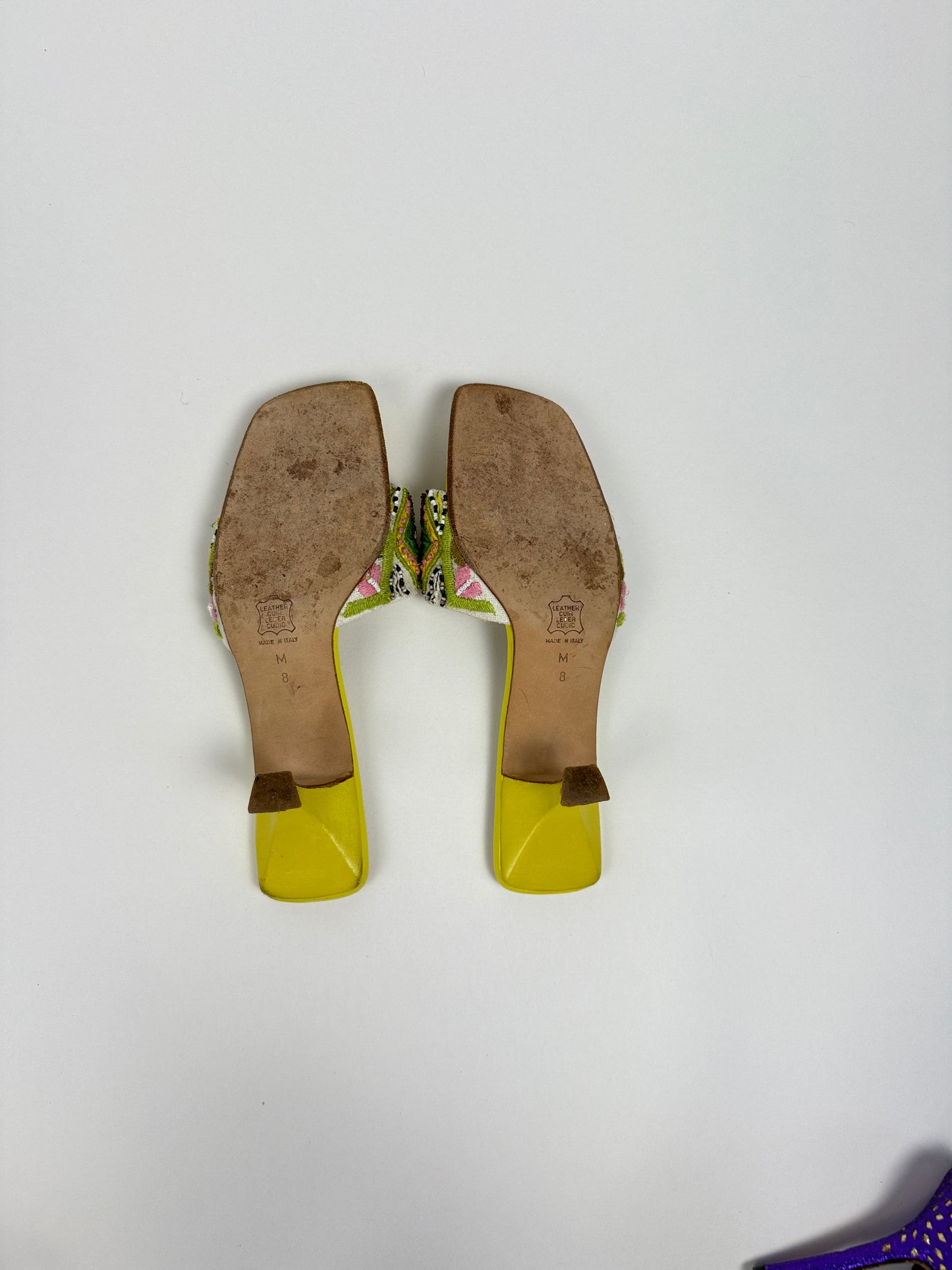 Vintage Beaded Fendi Mules