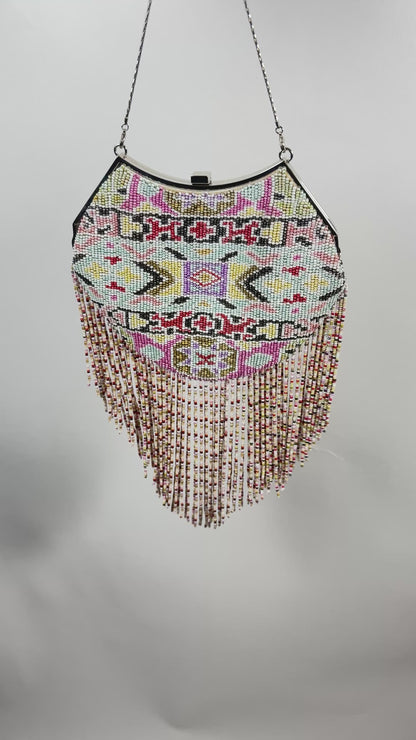 Vintage Badgley Mischka Beaded Fringe Bag