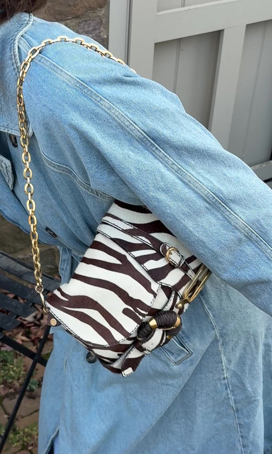 Zebra Calf Hair Jimmy Choo Bag